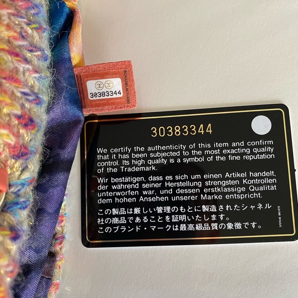 ‼️SOLD‼️Wool Rainbow Métiers D’Art Flap Bag NEW - Picture 10 of 11